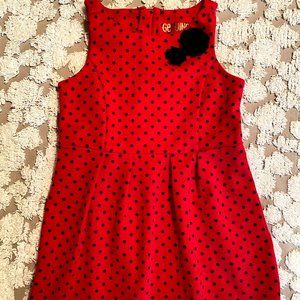 Red & Black Polka Dot Dress
